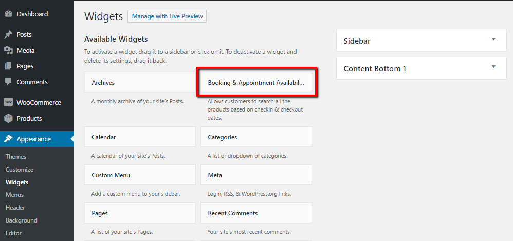 Booking & Appointment Availability Search Widget- Booking & Appointment Availability Search Widget