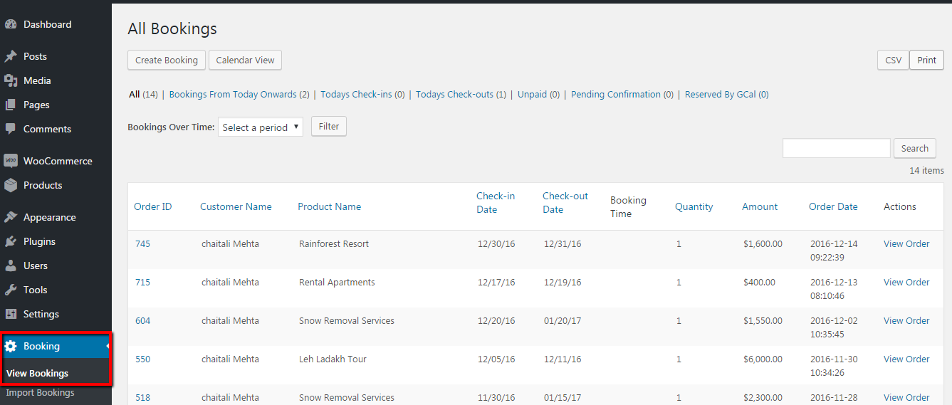 view all your booked services- View Bookings view all your booked services- View Bookings