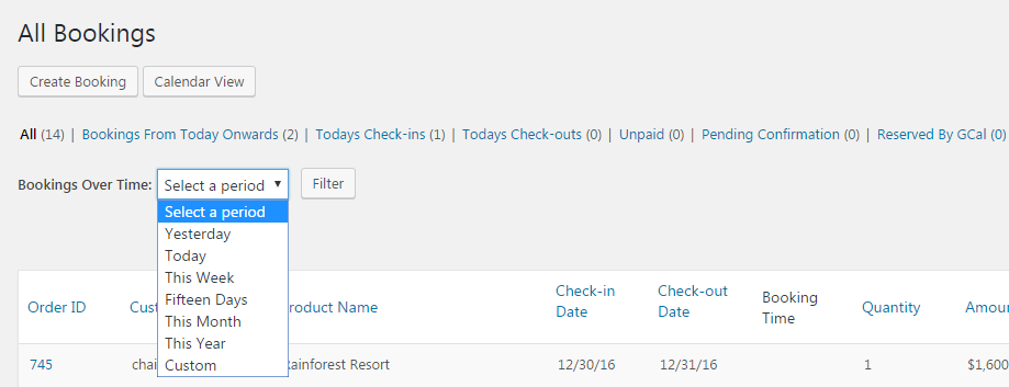 view all your booked services- Time filter used for sorted bookings view all your booked services- Time filter used for sorted bookings