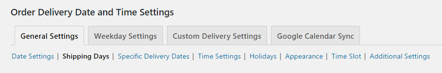 How shipping days work with next day delivery in WooCommerce - General Settings