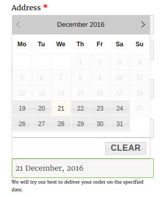Different delivery settings per weekday in WooCommerce - Next day cut-off time for Weekdays - Checkout page