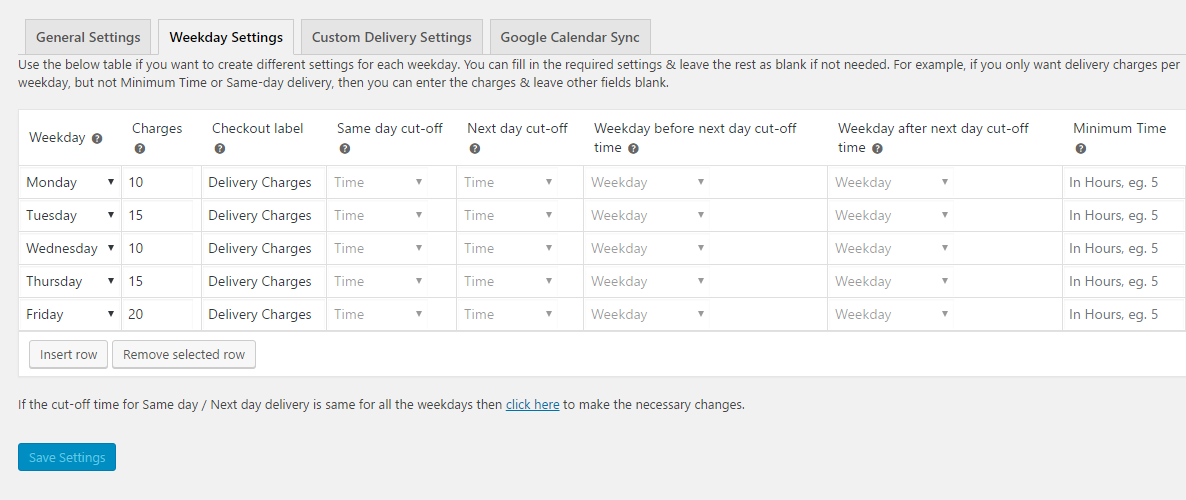 Changes in version 6.0 of Order Delivery Date Pro for WooCommerce - Weekday Settings