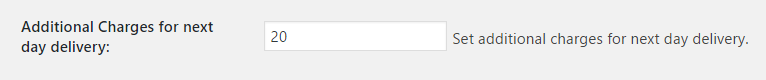 Next day delivery charges in Order Delivery Date Pro for WooCommerce - Additional Charges for next day delivery