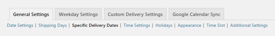 Delivery Charges for Specific Delivery Dates in WooCommerce - General Settings