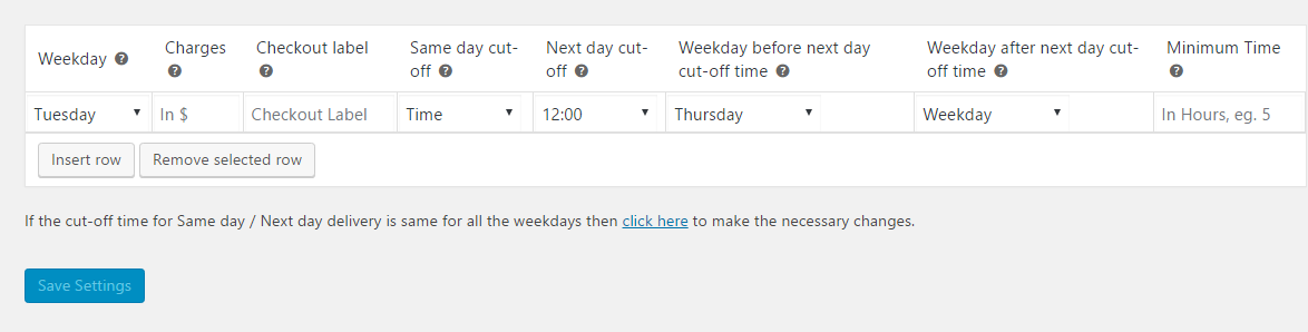 Set before and after weekday for next day cut-off time in WooCommerce - Weekday before next day cut-off time