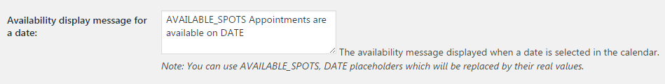 Customize Availability Messages Displayed On A Product Page- Availability display message for a date