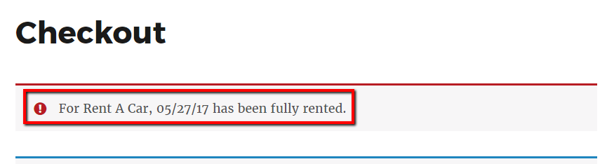 Booking & Appointment Plugin Prevents Overbookings For Your Bookable Services- Checkout page of Rent a Car of Customer B