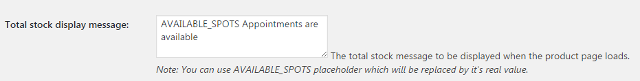 Customize Availability Messages Displayed On A Product Page- Total stock display message
