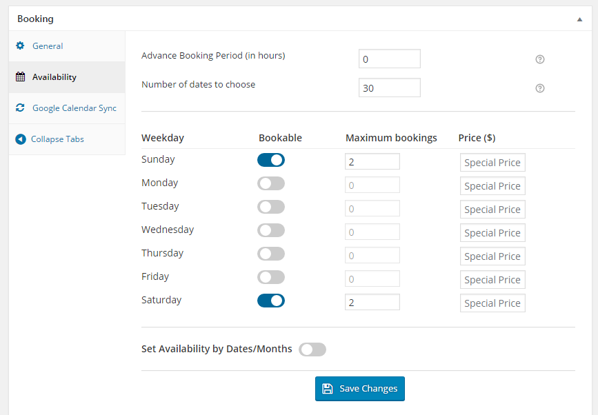 Restrict Bookings For Your Bookable Product- Recurring Weekdays with Lockout limit