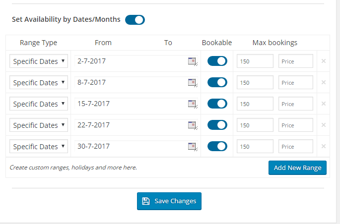 Restrict Bookings For Your Bookable Product- Specific Dates with Lockout limit