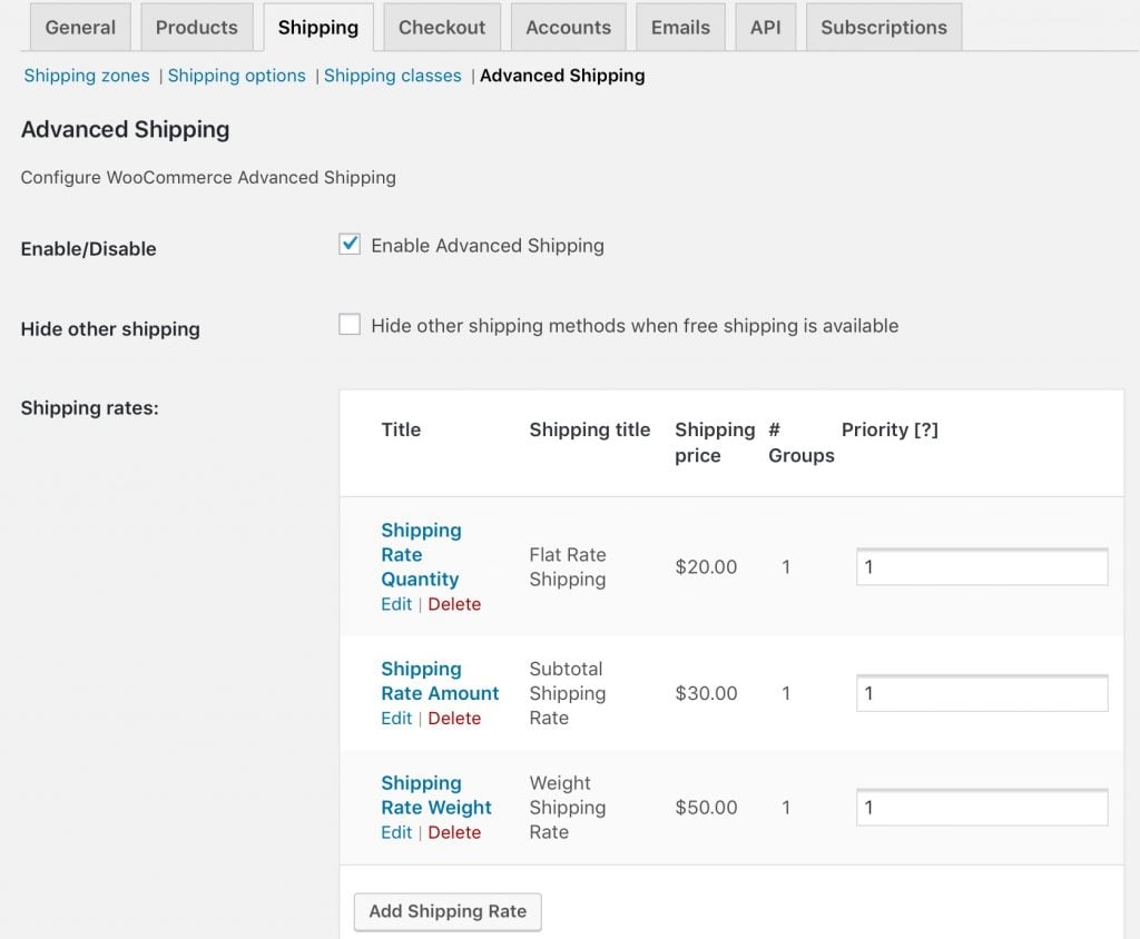 Understanding the compatibility of custom delivery settings with WooCommerce Advance Shipping plugin