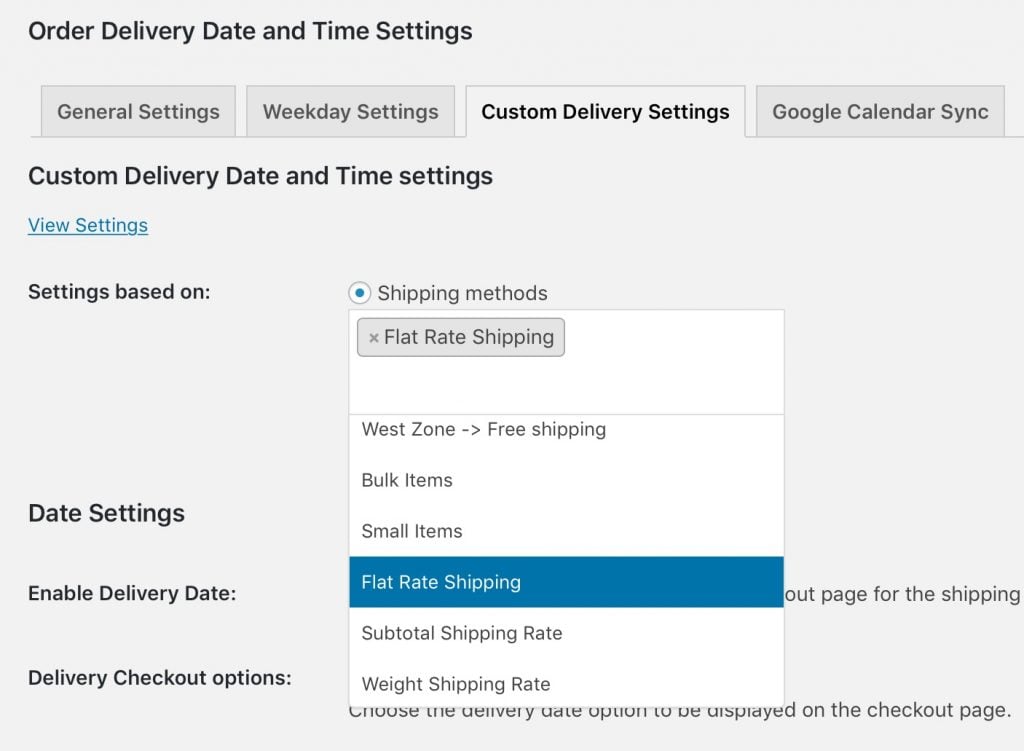 Understanding the compatibility of custom delivery settings with WooCommerce Advance Shipping plugin