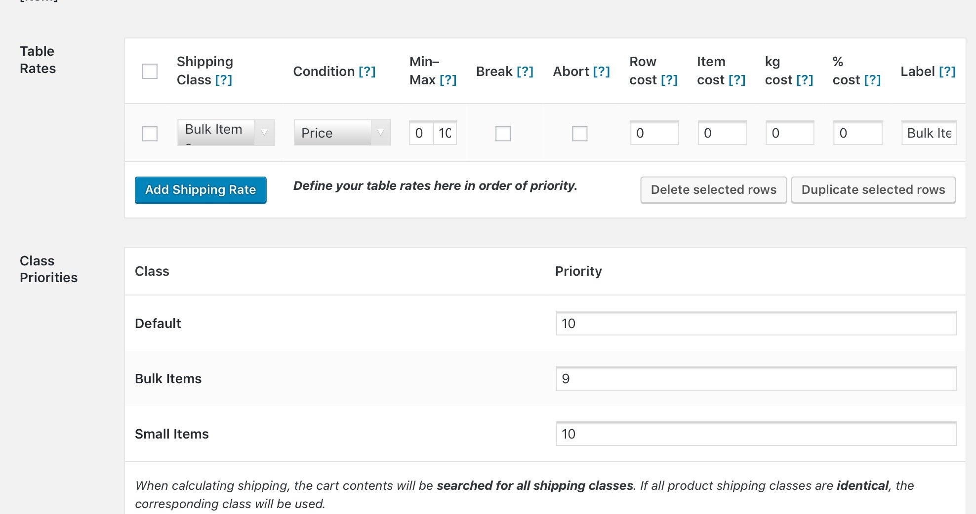 Understand the compatibility of Custom Delivery Settings with WooCommerce Table Rate Shipping plugin