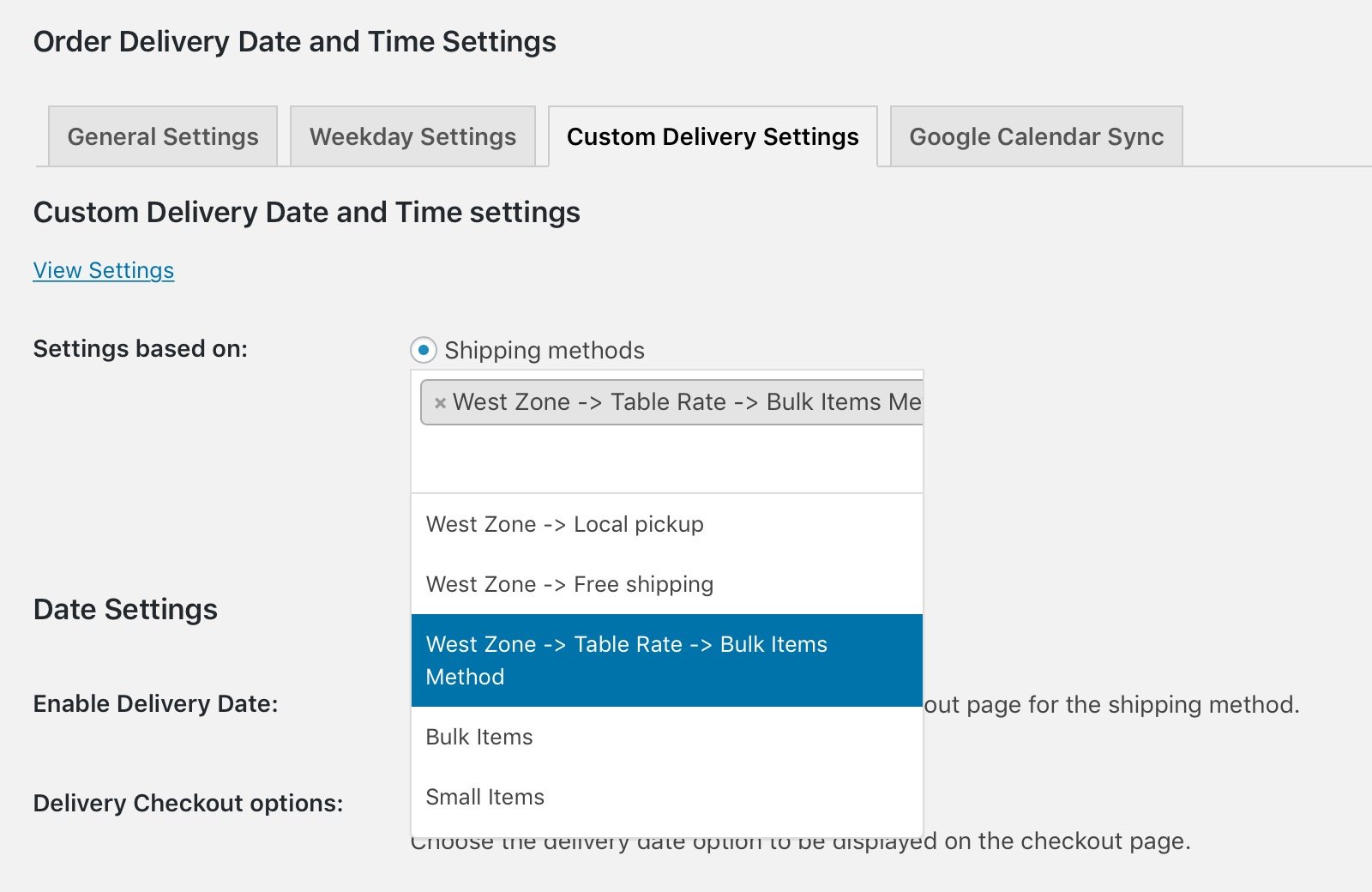 Understand the compatibility of Custom Delivery Settings with WooCommerce Table Rate Shipping plugin