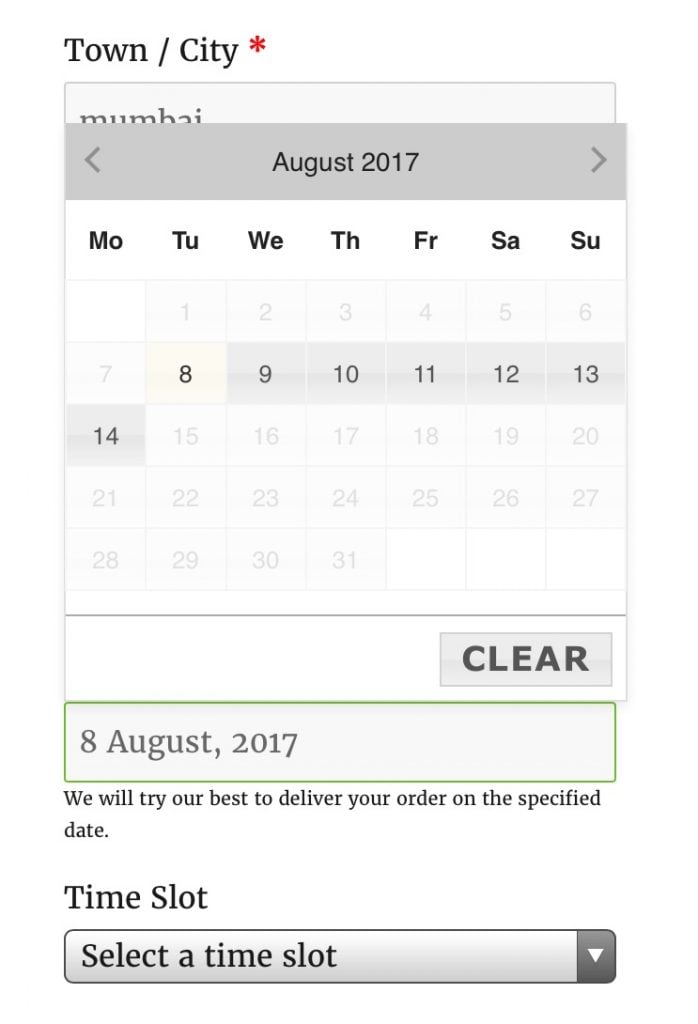 Preselects the first available Delivery date & time in Order Delivery Date Pro for WooCommerce plugin