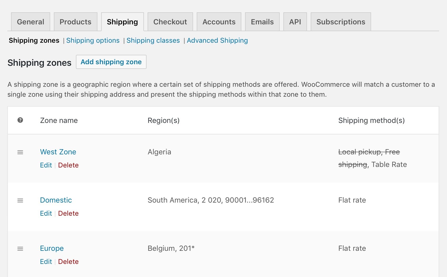 Understanding the process of setting WooCommerce Shipping Zones by postal codes
