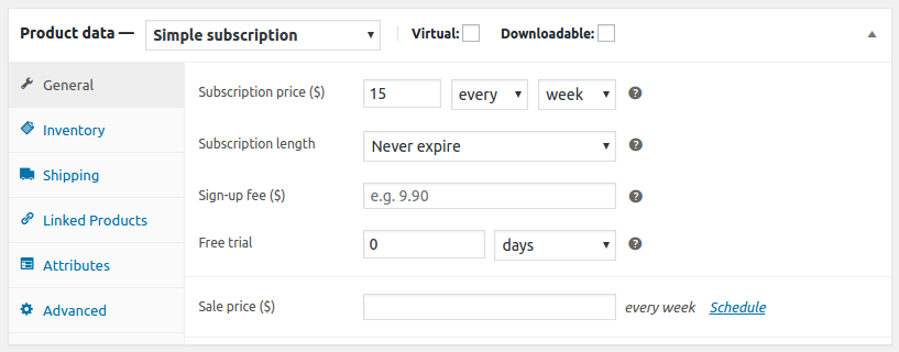 Simple Subscription