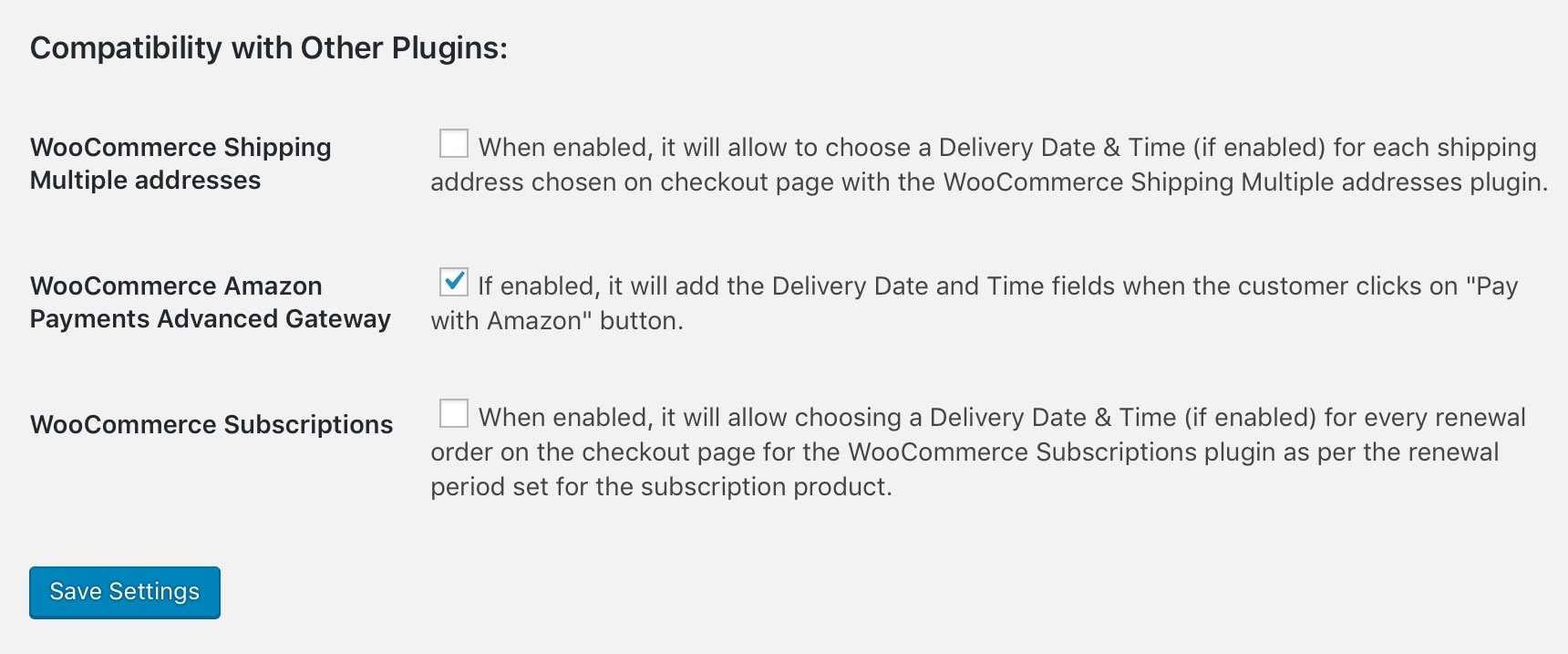 Allowing customers to choose delivery details on Amazon Checkout page