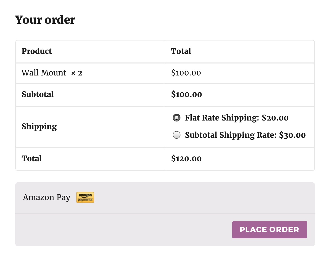 Allowing customers to choose delivery details on Amazon Checkout page