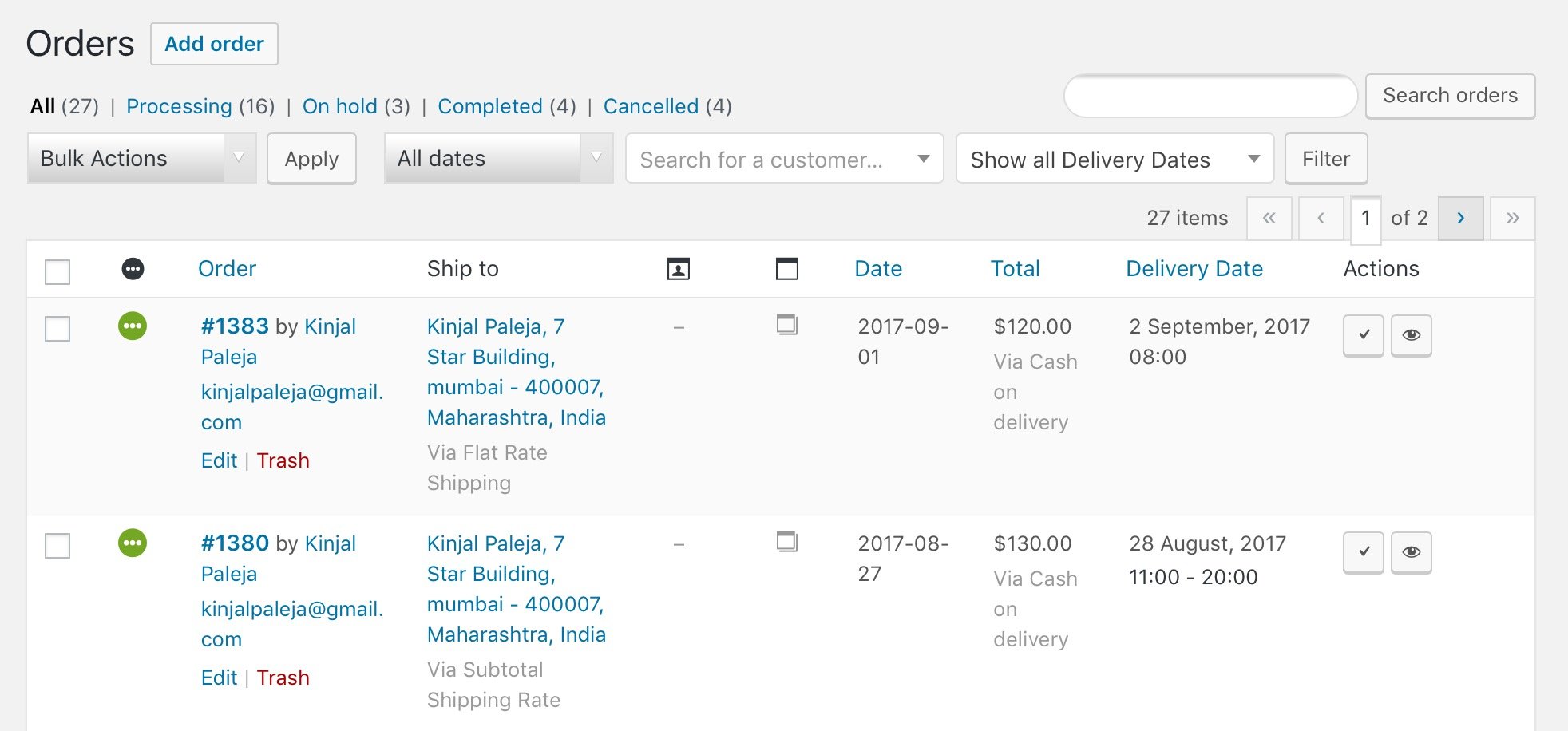 Quick guide for admin and customers on editing delivery dates for already placed WooCommerce orders