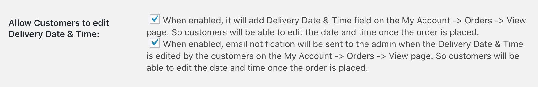 Quick guide for admin and customers on editing delivery dates for already placed WooCommerce orders