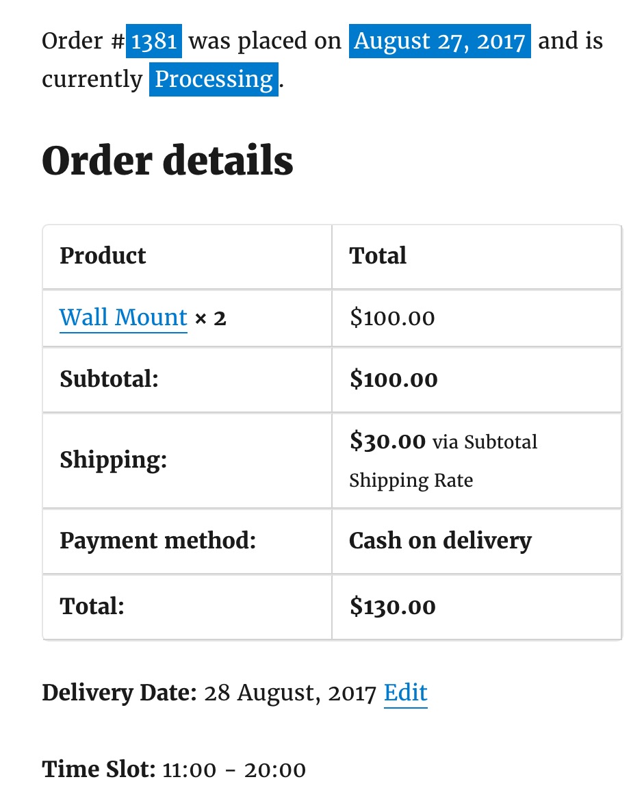 Quick guide for admin and customers on editing delivery dates for already placed WooCommerce orders