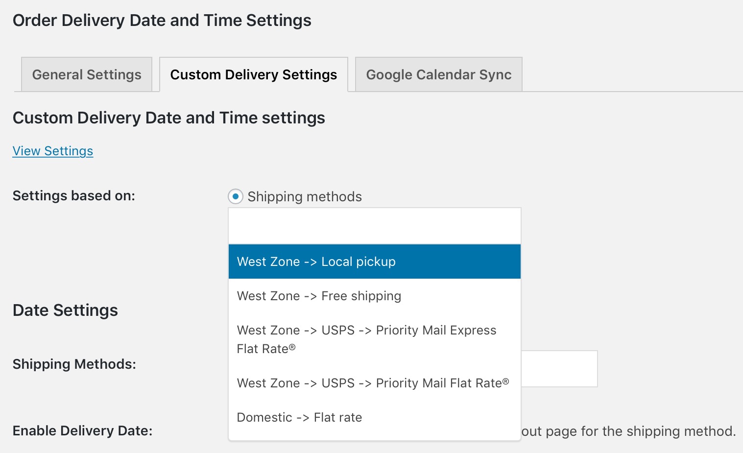 Custom Delivery Settings with WooCommerce USPS Shipping Method - Tyche Softwares Documentation