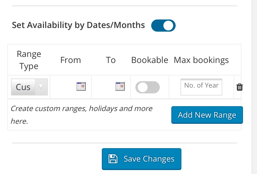 Specific Dates Booking - Tyche Softwares Documentation