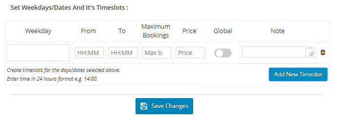 Setup time slot prices - Tyche Softwares Documentation