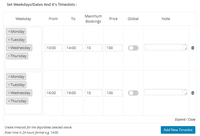 Date & Time Slot Booking - Tyche Softwares Documentation