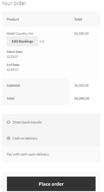 Understanding the process of Editing Bookings on Cart page and Checkout page