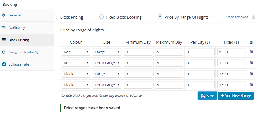 Price by ranges (Variable products) - Tyche Softwares Documentation