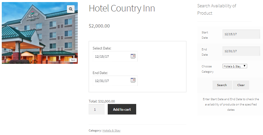 Search Product Availability using Booking Widget - Tyche Softwares Documentation