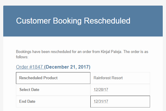 Reschedule Bookings - Tyche Softwares Documentation