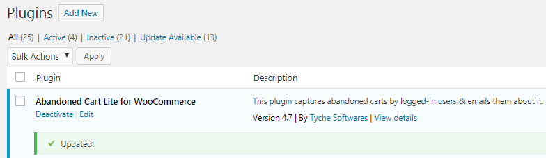 Abandoned Cart for WooCommerce - Lite Update - Tyche Softwares Documentation