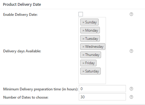 Setup Delivery Date Calendar on WooCommerce Products page - Part 2 - Tyche Softwares Documentation
