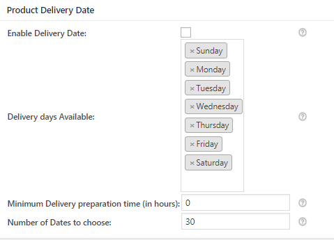 Setup Delivery Date Calendar on WooCommerce Products page - Part 1 - Tyche Softwares Documentation