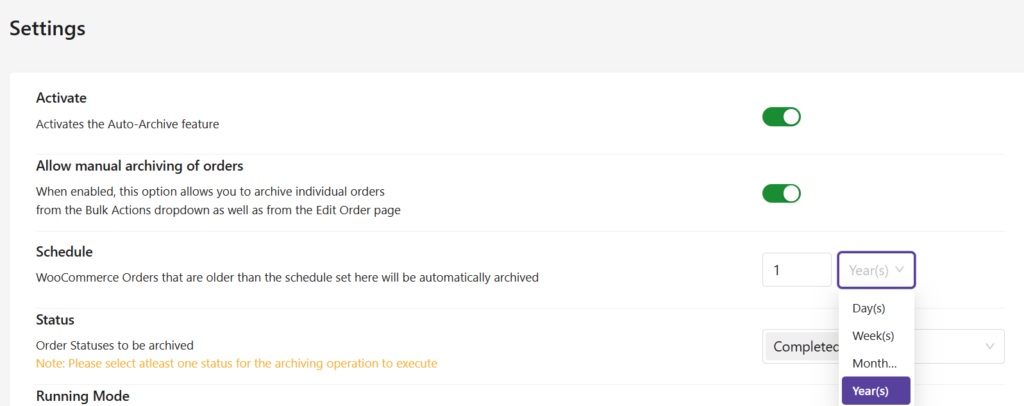 Archive Orders based on Time 