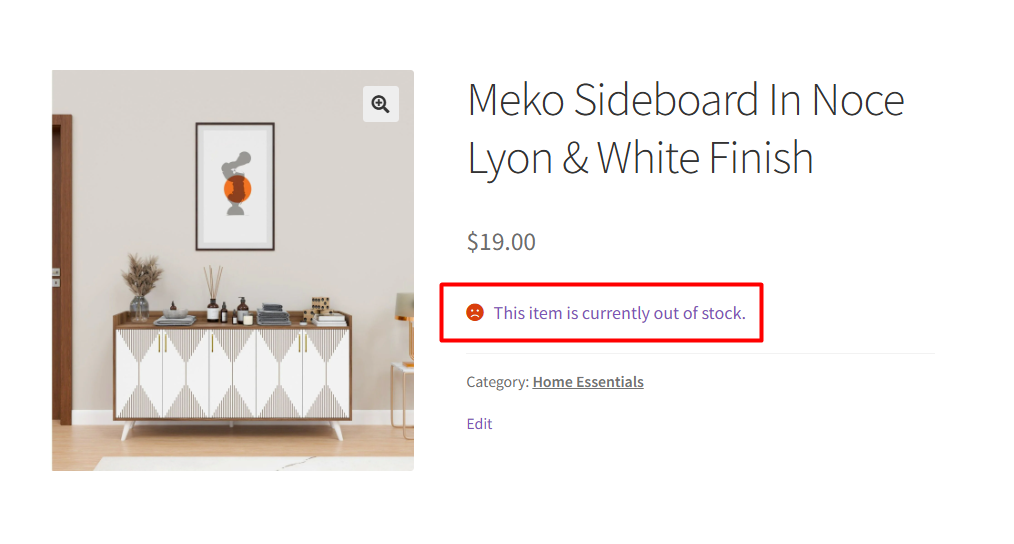 Add “Out of Stock” Messages with Links