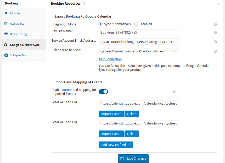 Google Calendar Integration